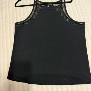 Torrid Black Mesh Detail Tank Top